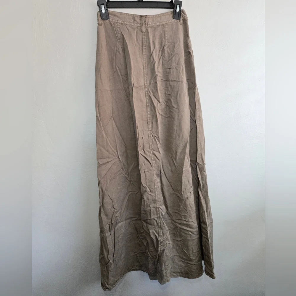 Pistola• Olive Green Maxi Skirt Woth Gold Front Buttons. Sz S - Picture 7 of 8